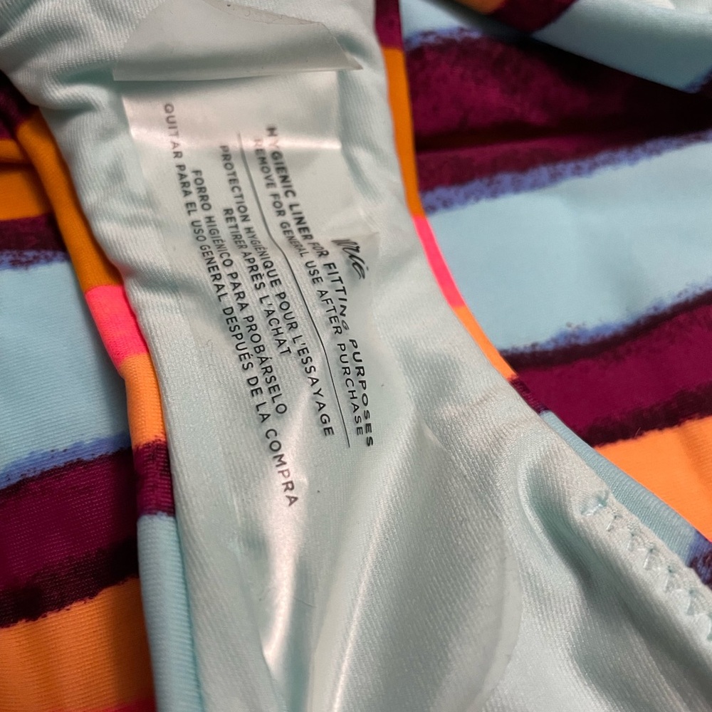 Aerie striped High Cut Cheeky Bikini Bottoms Size XXS A-14 - Picture 3 of 5